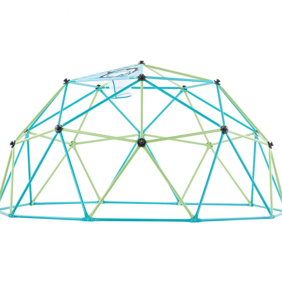 VEVOR Climbing Dome, 10FT Geometric Dome Climber for Kids, 1000LBS Loading Jungle Gym Playground with Octopus Net & 2 Basketballs, Easy-Assembly Outdoor Backyard Climbing Toys - Gift for Boys Girls