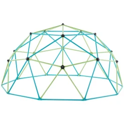 VEVOR Climbing Dome, 10FT Geometric Dome Climber for Kids, 1000LBS Loading Jungle Gym Playground with Octopus Net & 2 Basketballs, Easy-Assembly Outdoor Backyard Climbing Toys - Gift for Boys Girls