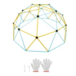 VEVOR Climbing Dome, Jungle Gym Supports 600LBS and Easy Assembly, 6FT Geometric Dome Climber Play Center for Kids 3 to 9 Years Old, with Climbing Grip, Outdoor and Indoor Play Equipment for Kids