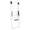VEVOR Clothes Drying Rack, 2-Tier Foldable Laundry Dryer Rack with Sock Clips & 21 Drying Rods, Metal Height Adjustable Drying Racks for Outdoor & Indoor, Free-Standing & Space-Saving Hanger, White