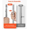 VEVOR Clothes Rack, Rolling Clothing Garment Rack with 2 Hanging Rods and 2 Storage Shelves, 264 lbs Load Capacity, Adjustable Height Carbon Steel Clothing Racks for Bedroom, Laundry, Living Room