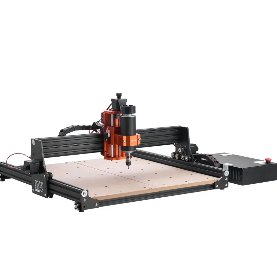 VEVOR CNC Router Machine, 300W Spindle, 3-Axis Wood Engraving Milling Machine, with 15.75 x 15.75 x 2.36 in Working Area, Offline Controller, Aluminum Alloy Structure, for Wood Acrylic Carving Cutting
