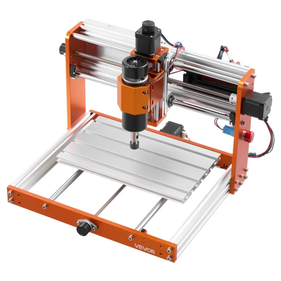 VEVOR CNC Router Machine, 500W Spindle, 3-Axis Wood Engraving Milling Machine, with 300 x 180 x 80 mm Working Area, Offline Controller, Limit Switch, E-Stop, for Wood Acrylic Plastic Carving Cutting