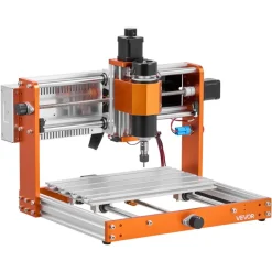 VEVOR CNC Router Machine, 500W Spindle, 3-Axis Wood Engraving Milling Machine, with 300 x 180 x 80 mm Working Area, Offline Controller, Limit Switch, E-Stop, for Wood Acrylic Plastic Carving Cutting