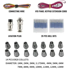 VEVOR CNC Spindle Motor Kits Air Cooled Spindle Motor 220V VFD 2.2KW Clamp 80 mm