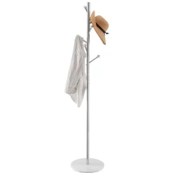 VEVOR Coat Rack, Freestanding Coats Rack Stand with Stable Marble Base & 8 Hooks, Free Standing Hall Coat Tree for Entryway, Bedroom, Office, Living Room, Modern Clothes Hanger for Coats, Hats, Bags