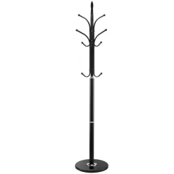 VEVOR Coat Rack Freestanding, Coats Tree Stand with Stable Marble Base & 6 Hooks, Free Standing Hall Coat Rack for Entryway, Bedroom, Office, Living Room, Modern Clothes Hanger for Coats, Hats, Bags
