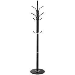 VEVOR Coat Rack, Freestanding Coat Rack Stand with Quartz Stone Base & 9 Hooks, Free Standing Hall Coat Tree for Entryway, Bedroom, Office, Living Room, Modern Clothes Hanger for Coat, Hat, Scarf, Bag