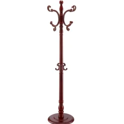 VEVOR Coat Rack Freestanding, Wooden Coats Rack Stand with Weighted Base & 11 Hooks, Free Standing Hall Coat Tree for Entryway, Bedroom, Living Room, Modern Clothes Hanger Stand for Coats, Hats, Bag