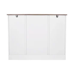 VEVOR Coffee Bar Cabinet, 41.8 x 15.8 x 32.1 in Farmhouse Coffee Bar Cabinet with 3-Tier Storage, Coffee Bar Table with Barn Doors, Farmhouse Sideboard Buffet Cabinet for Living Room, Entryway