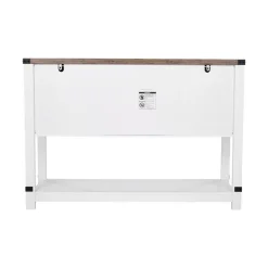 VEVOR Coffee Bar Cabinet, 47.3 x 15.7 x 32.7 in Farmhouse Coffee Bar Cabinet with 4-Tier Storage, Coffee Bar Table with Barn Doors, Farmhouse Sideboard Buffet Cabinet for Living Room, Entryway