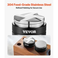 VEVOR Coffee Distributor 51mm, 2-in-1 Adjustable Espresso Distributor with Fan-Shaped Base, Coffee Distributor 304 Stainless Steel with Easy-to-Disassemble Design
