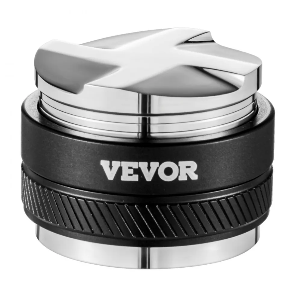 VEVOR Coffee Distributor 53mm, 2-in-1 Adjustable Espresso Distributor with Fan-Shaped Base, Coffee Distributor 304 Stainless Steel with Easy-to-Disassemble Design