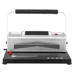 VEVOR Coil Spiral Binding Machine, Manual Book Maker with Electric Binding, 46-Holes Binding 500 Sheets Punch Binder, with 100pcs 5/16'' Coil Binding Spines, for Letter Size, A4, A5