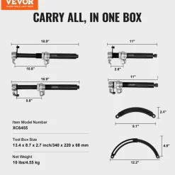 VEVOR Coil Spring Compressor Tool, 2 pcs Heavy Duty Macpherson Strut Spring Compressor Set, 2646 lbs Strut Spring Compressor with Safety Bracket and Carrying Case, for Car Truck ATV UTV
