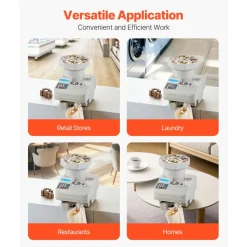VEVOR Coin Counter, Professional Coin Sorter with LED Display Holds up to 11000 Coins, Automatic Coin Sorter and Wrapper Machine for All Coins, Suitable for International Coins and Tokens