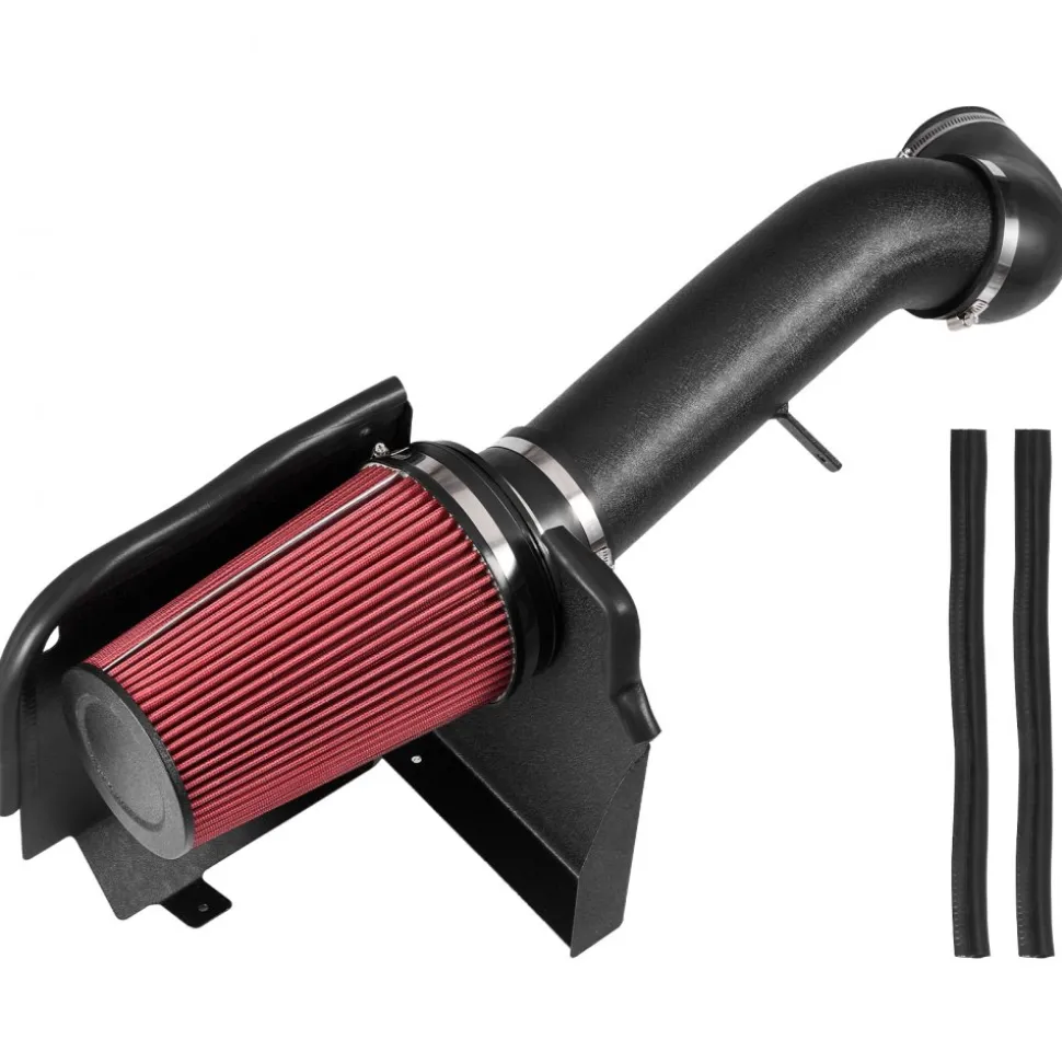 VEVOR Cold Air Intake, 3.9 Inch Cold Air Intake System + Heat Shield Compatible with 1999-2006 Chevy Silverado/GMC Sierra 1500 V8 4.8L/5.3L, High Flow Filter Kit Improve Horsepower, Throttle Response