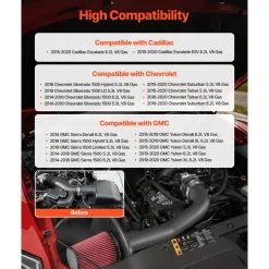 VEVOR Cold Air Intake, 3.5 Inch Cold Air Intake System + Heat Shield Compatible with 2014-2018 Chevy Silverado/GMC Sierra, 2015-2020 Cadillac Escalade 6.2L, High Flow Filter Kit Improved Horsepower
