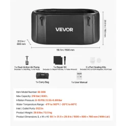 VEVOR Cold Plunge Tub, 216 Gallon, Inflatable Ice Bath Tub Compatible with Water Chillers, Portable Cold Water Bathtub with Insulated Lid, for Athletes Recovery, 59.1