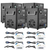 VEVOR Cold Spark Machine, 4 Pack 500W Output Fireworks Controllers, 6.6-13ft Adjustable Height, with Advanced DMX System,LED Screen,Portable Handle, Aluminum Alloy for Stage DJ Wedding Event,Party