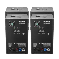 VEVOR Cold Spark Machine, 4 Pack 700W Output Fireworks Controllers, 6.6-16.4ft Adjustable Height, with Advanced DMX System,LED Screen,Portable Handle, Aluminum Alloy for Stage DJ Wedding Event,Party