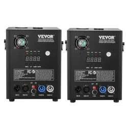 VEVOR Cold Spark Machine, 2 Pack 500W Output Fireworks Controllers, 6.6-13ft Adjustable Height, with Advanced DMX System,LED Screen,Portable Handle, Aluminum Alloy for Stage DJ Wedding Event,Party