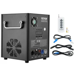 VEVOR Cold Spark Machine, 500W Output Fireworks Controller, 6.6-13ft Adjustable Height, with Advanced DMX System,LED Screen,Portable Handle, HeavyDuty Aluminum Alloy for Stage DJ Wedding Event,Party