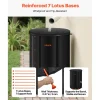 VEVOR Collapsible Rain Barrel, 100 Gallon Portable Rain Water Collection Barrel, 1000D PVC Rainwater Collection System, Garden Water Catcher Tank Storage Container with Spigot & Overflow Kit, Black