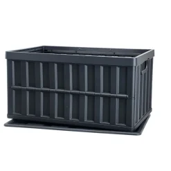VEVOR Collapsible Storage Bins with Lids, 65L 3 Packs, Folding Plastic Stackable Utility Crates with Handles, Large Heavy Duty Containers for Clothes, Toys, Books, Snack, Shoes, and Grocery Organizing