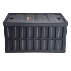 VEVOR Collapsible Storage Bins with Lids, 65L 3 Packs, Folding Plastic Stackable Utility Crates with Handles, Large Heavy Duty Containers for Clothes, Toys, Books, Snack, Shoes, and Grocery Organizing