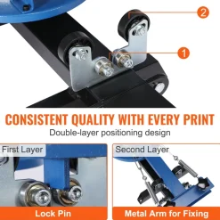 VEVOR 4 Color 1 Station Screen Printing Machine, 21.2x17.7in / 54x45cm Screen Printing Press 360° Rotable Silk, Double-Layer Positioning Pallet for T-Shirt DIY Printing