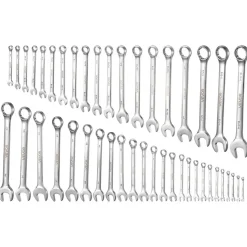 VEVOR Combination Wrench Set, 44-Piece SAE and Metric, 12-Point Box End and 15° Angled Open End Combination Wrenches with Roll Up Pouch, Carbon Steel, for General Household and Automotive Repairs