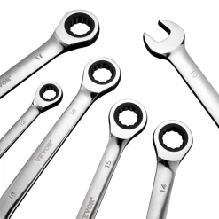 VEVOR Combination Wrench Set, 30-Piece Ratcheting Wrench Set with Organizer Rack, Cr-V Steel Wrench Set SAE 1/4
