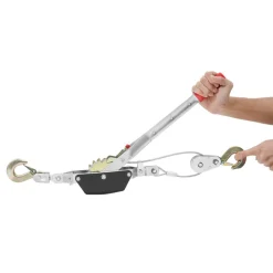 VEVOR Come Along Winch, 2 Ton (4,409 lbs) Pulling Capacity, 12 ft Steel Cable, 2 Hooks, Heavy Duty Ratchet Power Puller Tool with Dual Gears, Automotive Hoist Cable Puller Ideal for Vehicle Rescue