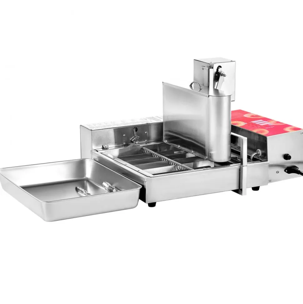 VEVOR Commercial Automatic Donuts Machine, 6 Rows Donuts Making Equipment, 360 pcs/hour Electric High Power Doughnut Maker, Stainless Steel Frying Auto Fryer, with Intelligent Control