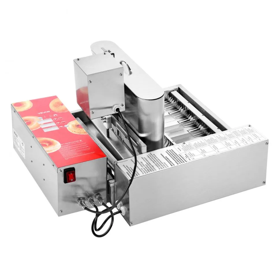VEVOR Commercial Automatic Donuts Machine, 6 Rows Donuts Making Equipment, 360 pcs/hour Electric High Power Doughnut Maker, Stainless Steel Frying Auto Fryer, with Intelligent Control