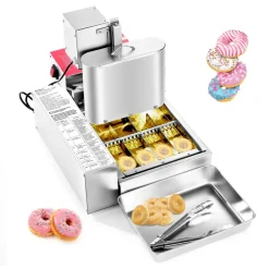 VEVOR Commercial Automatic Donuts Machine, 4 Rows Donuts Making Equipment, 240 pcs/hour Electric High Power Doughnut Maker, Stainless Steel Frying Auto Fryer, with Intelligent Control