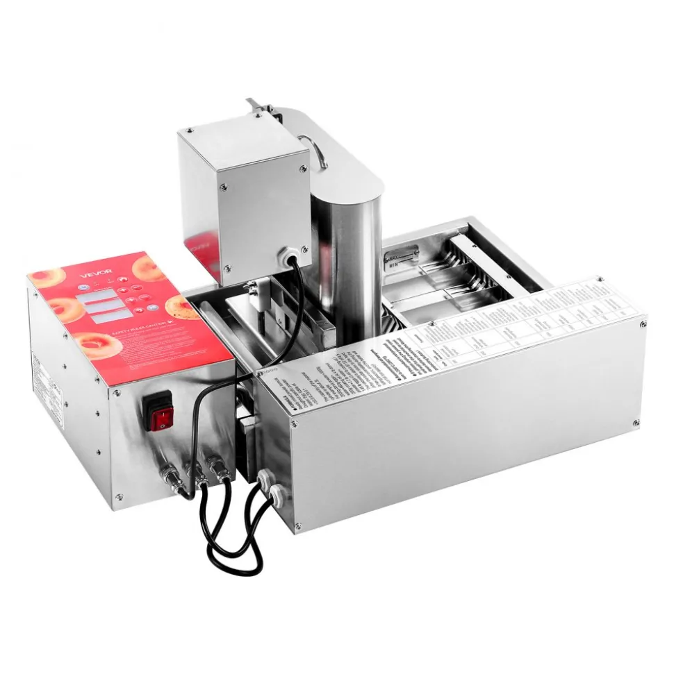 VEVOR Commercial Automatic Donuts Machine, 4 Rows Donuts Making Equipment, 240 pcs/hour Electric High Power Doughnut Maker, Stainless Steel Frying Auto Fryer, with Intelligent Control