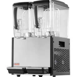 VEVOR Commercial Beverage Dispenser, 3 Tanks 10 L / 10.6 QT Per Tank Juice Dispenser, 440W Stainless Steel Ice Tea Drink Machine with 45°F-54°F Cooling Temperature, for Cold Drink Restaurant Bar Party