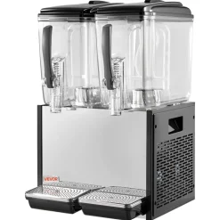 VEVOR Commercial Beverage Dispenser, 3 Tanks 10 L / 10.6 QT Per Tank Juice Dispenser, 440W Stainless Steel Ice Tea Drink Machine with 45°F-54°F Cooling Temperature, for Cold Drink Restaurant Bar Party