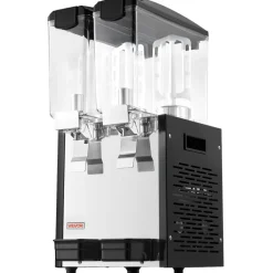 VEVOR Commercial Beverage Dispenser 2 Tanks 10 L / 10.6 QT Per Tank, Stainless Steel Juice Dispenser, Ice Tea Drink Machine with 45℉ to 54℉ Cooling Temperature, for Cold Drink Restaurant Bar Party