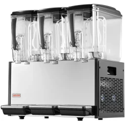 VEVOR Commercial Beverage Dispenser 3 Tanks 12 L / 12.7 QT Per Tank, Stainless Steel Juice Dispenser, Ice Tea Drink Machine with 45℉ to 54℉ Cooling Temperature, for Cold Drink Restaurant Bar Party