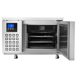 VEVOR Commercial Blast Freezer, 80 L / 2.8 Cu.ft Blast Chiller with 3 Trays, Blast Chiller Freezer Chest with 4 Freezing Modes, Stainless Steel Food Blast Freezer with Casters for Restaurant, Seafood
