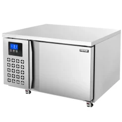 VEVOR Commercial Blast Freezer, 80 L / 2.8 Cu.ft Blast Chiller with 3 Trays, Blast Chiller Freezer Chest with 4 Freezing Modes, Stainless Steel Food Blast Freezer with Casters for Restaurant, Seafood