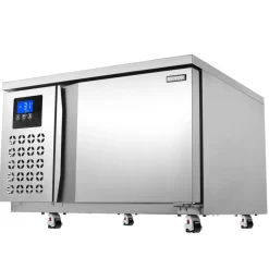 VEVOR Commercial Blast Freezer, 80 L / 2.8 Cu.ft Blast Chiller with 3 Trays, Blast Chiller Freezer Chest with 4 Freezing Modes, Stainless Steel Food Blast Freezer with Casters for Restaurant, Seafood
