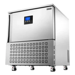 VEVOR Commercial Blast Freezer, 114 L / 4 Cu.ft Blast Chiller with 5 Trays, Blast Chiller Freezer Chest with 4 Freezing Modes, Stainless Steel Food Blast Freezer with Casters for Restaurant, Seafood