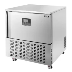 VEVOR Commercial Blast Freezer, 114 L / 4 Cu.ft Blast Chiller with 5 Trays, Blast Chiller Freezer Chest with 4 Freezing Modes, Stainless Steel Food Blast Freezer with Casters for Restaurant, Seafood