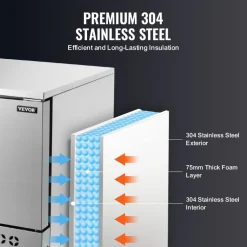 VEVOR Commercial Blast Freezer, 114 L / 4 Cu.ft Blast Chiller with 5 Trays, Blast Chiller Freezer Chest with 4 Freezing Modes, Stainless Steel Food Blast Freezer with Casters for Restaurant, Seafood