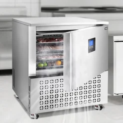 VEVOR Commercial Blast Freezer, 114 L / 4 Cu.ft Blast Chiller with 5 Trays, Blast Chiller Freezer Chest with 4 Freezing Modes, Stainless Steel Food Blast Freezer with Casters for Restaurant, Seafood