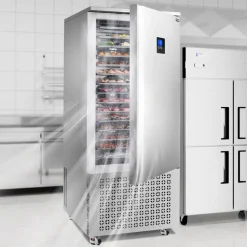 VEVOR Commercial Blast Freezer, 32 L / 1.1 Cu.ft Blast Chiller with 4 1/3 Trays, Blast Chiller Freezer Chest with Cooling & Freezing Modes, Stainless Steel Food Blast Freezer for Restaurant, Seafood